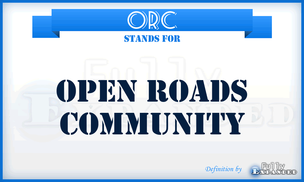 ORC - Open Roads Community