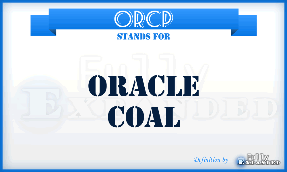 ORCP - Oracle Coal
