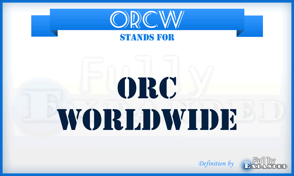 ORCW - ORC Worldwide