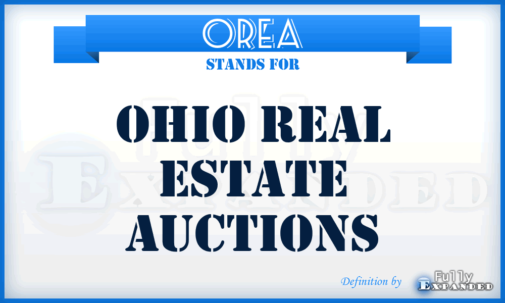 OREA - Ohio Real Estate Auctions