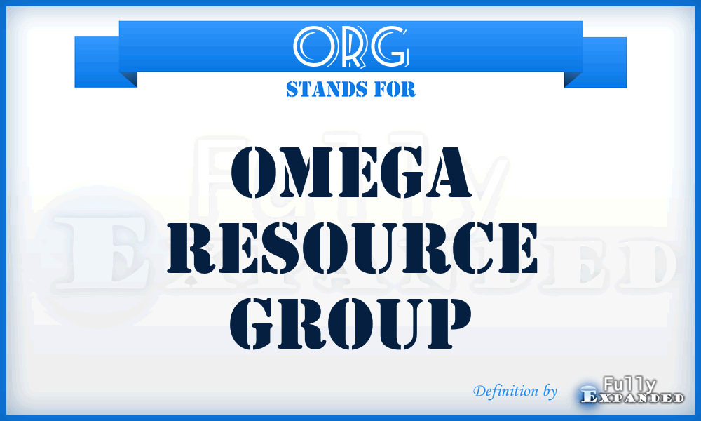 ORG - Omega Resource Group