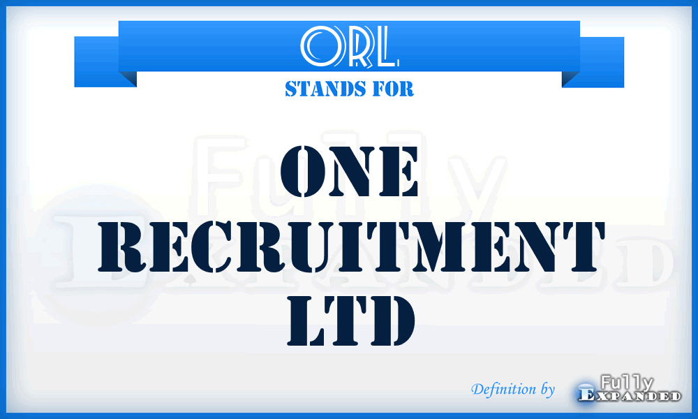 ORL - One Recruitment Ltd