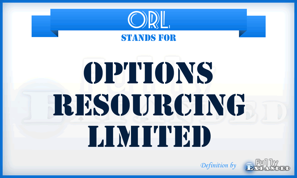 ORL - Options Resourcing Limited