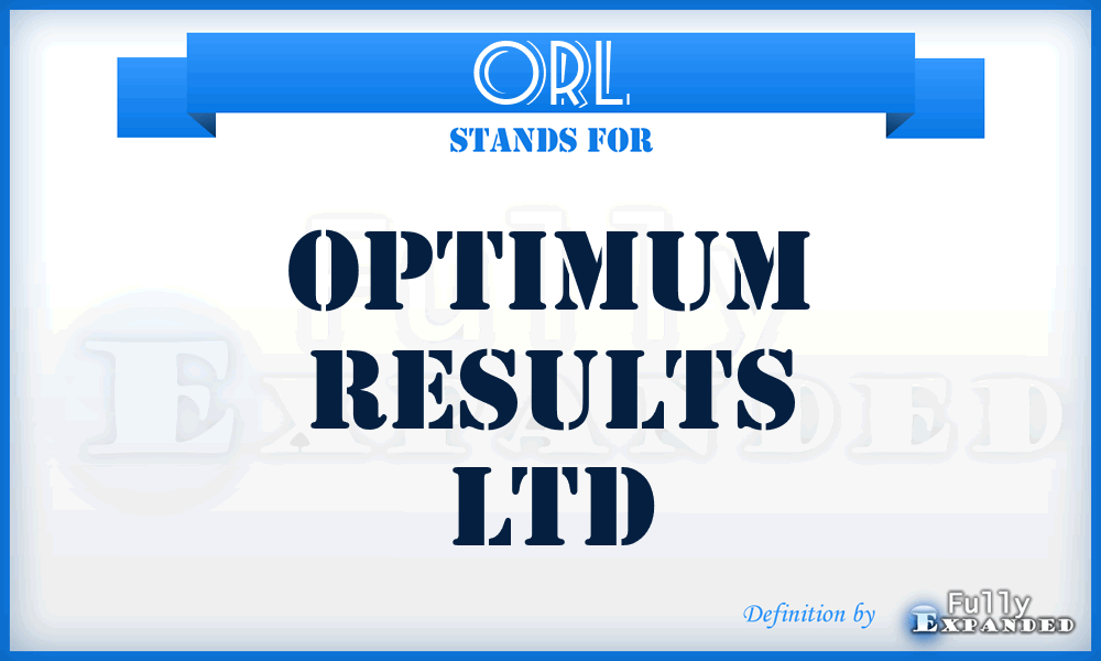 ORL - Optimum Results Ltd