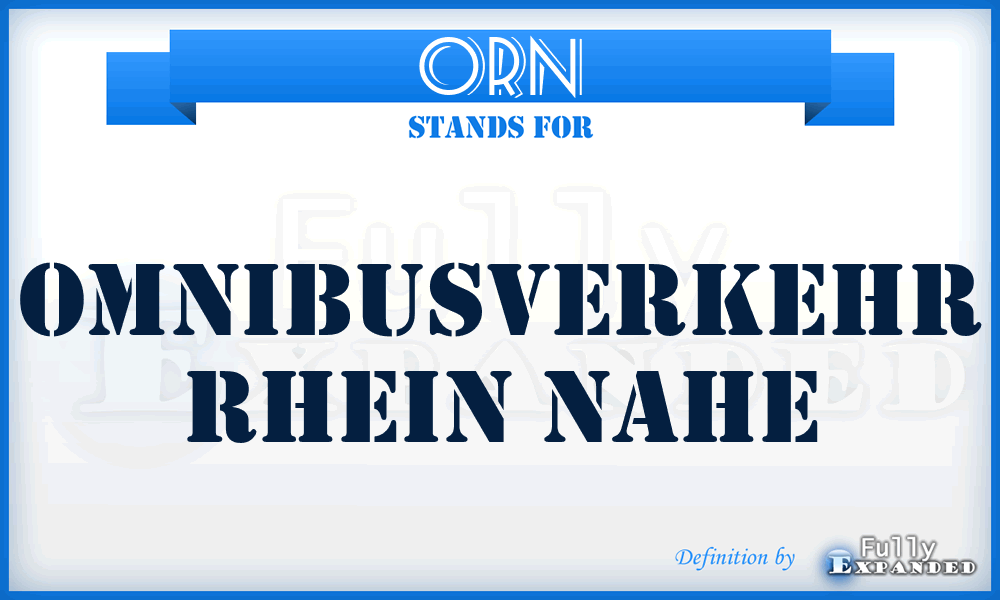 ORN - Omnibusverkehr Rhein Nahe
