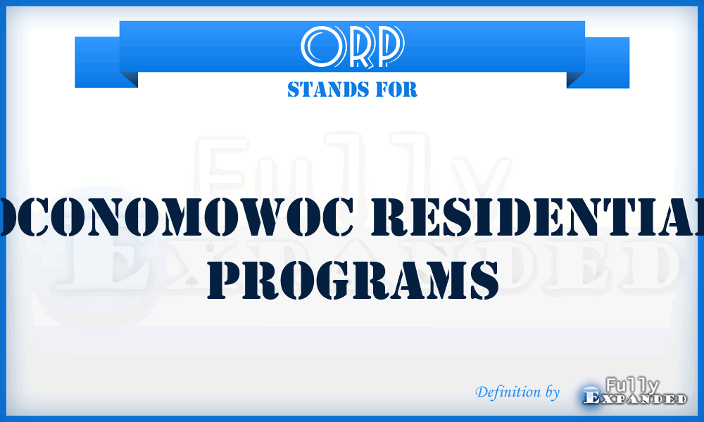 ORP - Oconomowoc Residential Programs