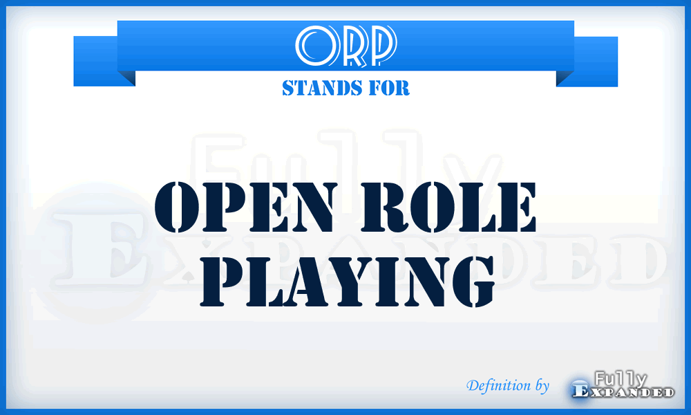 ORP - Open Role Playing