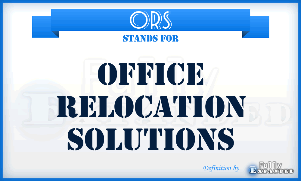 ORS - Office Relocation Solutions