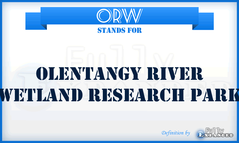 ORW - Olentangy River Wetland Research Park