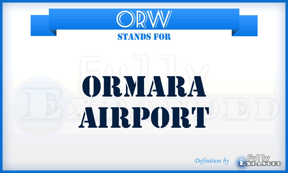 ORW - Ormara airport