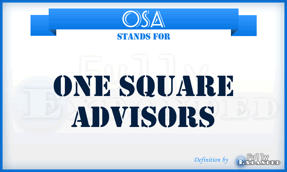 OSA - One Square Advisors