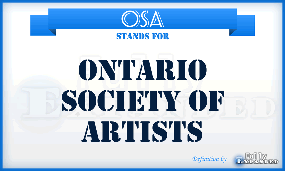 OSA - Ontario Society Of Artists