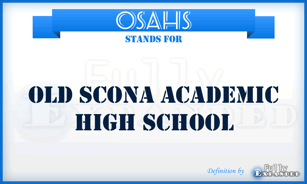 OSAHS - Old Scona Academic High School