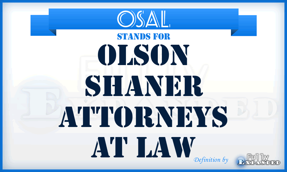 OSAL - Olson Shaner Attorneys at Law