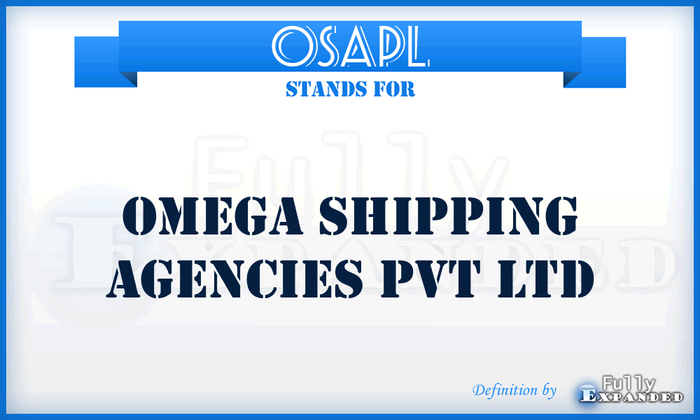 OSAPL - Omega Shipping Agencies Pvt Ltd