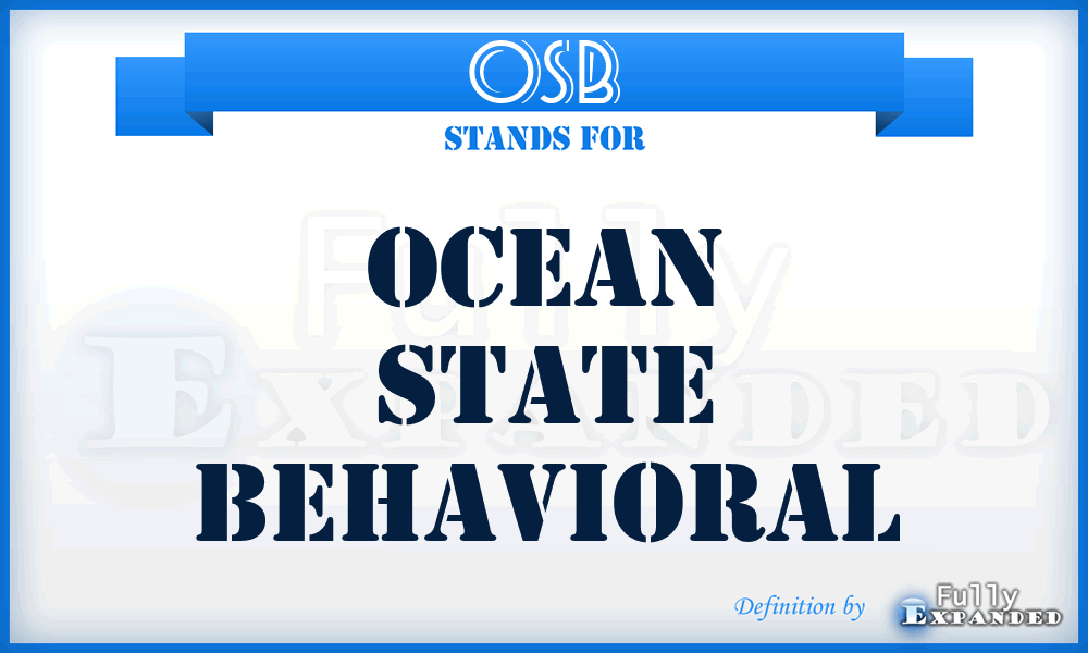 OSB - Ocean State Behavioral