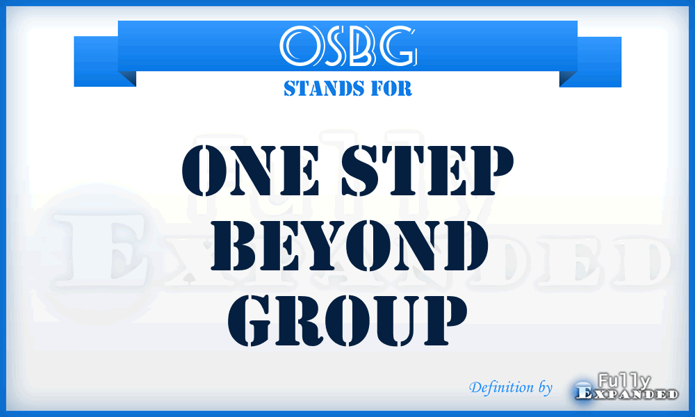 OSBG - One Step Beyond Group