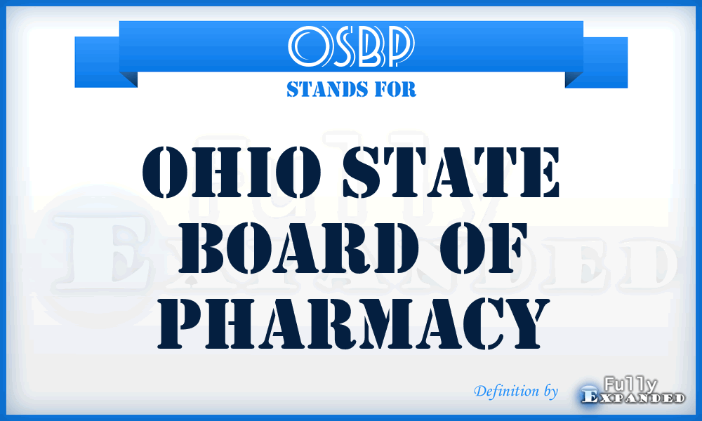 OSBP - Ohio State Board of Pharmacy