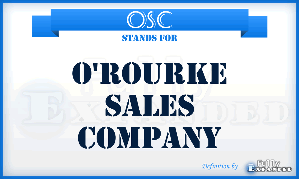 OSC - O'rourke Sales Company
