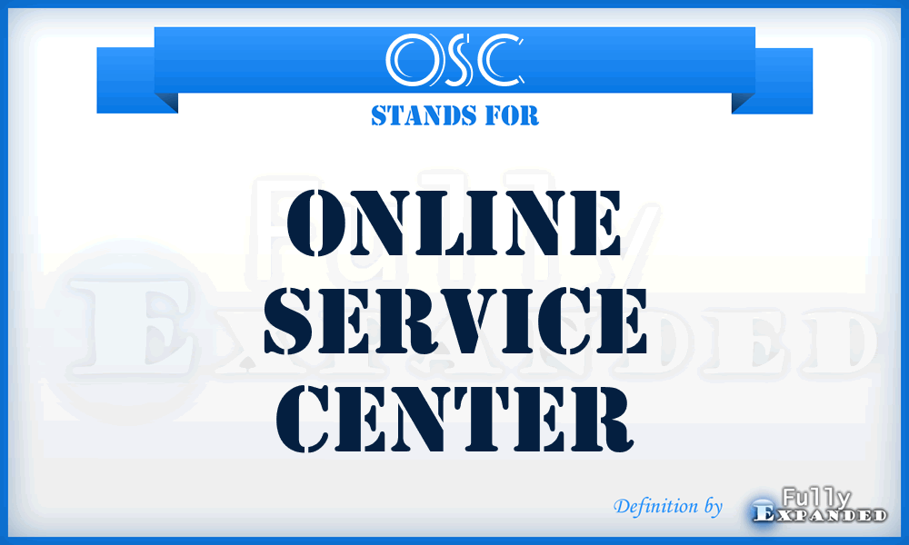 OSC - Online Service Center