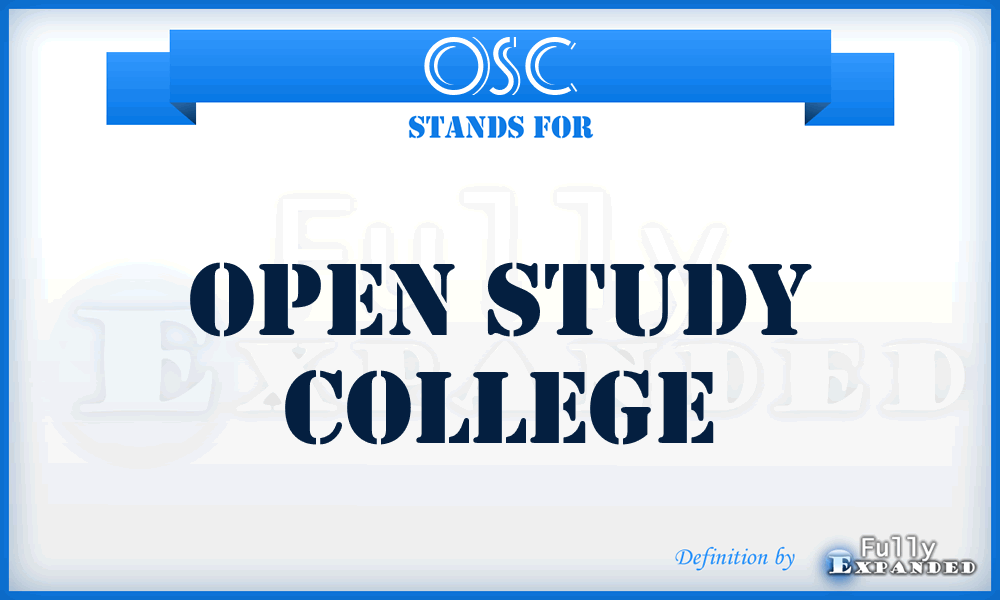 OSC - Open Study College