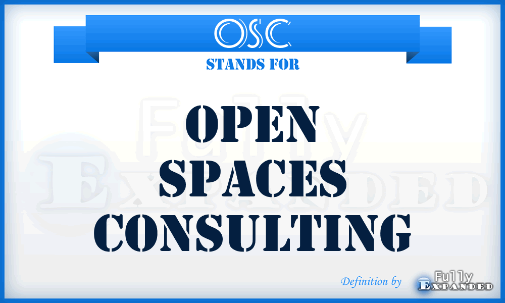 OSC - Open Spaces Consulting