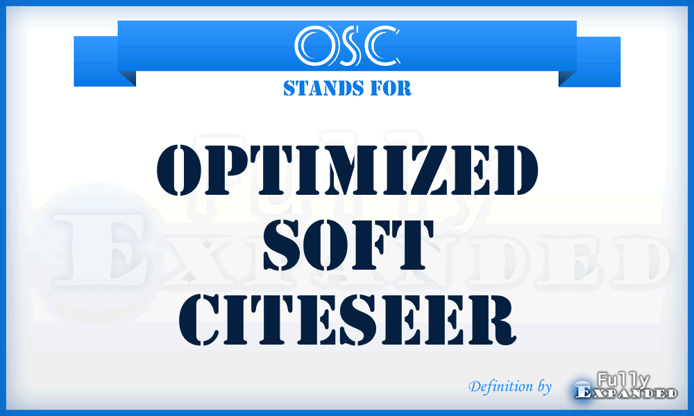 OSC - Optimized Soft Citeseer