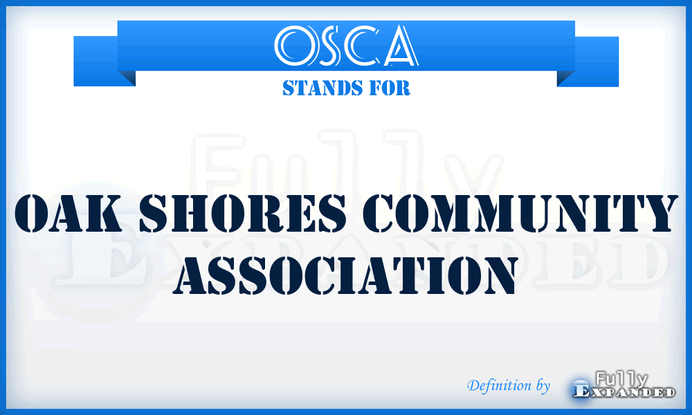 OSCA - Oak Shores Community Association