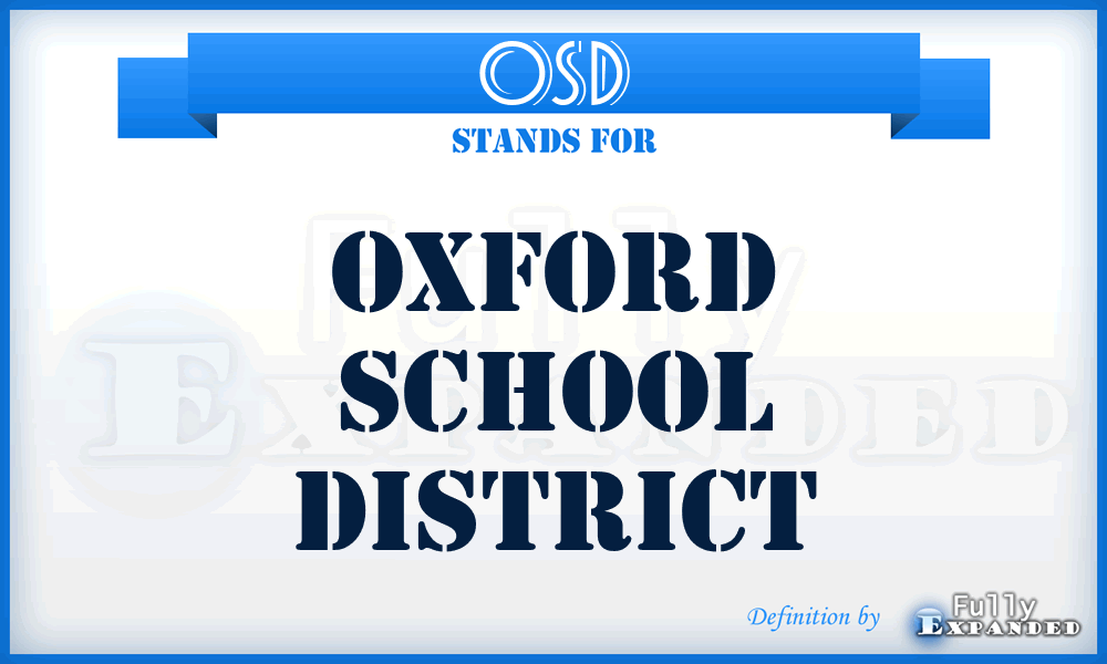 OSD - Oxford School District