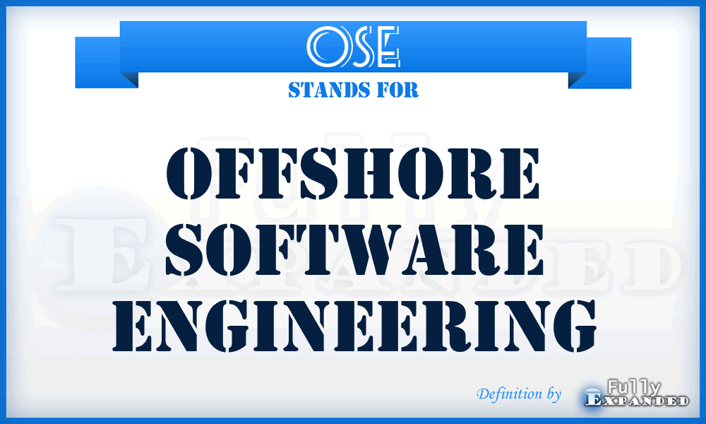 OSE - Offshore Software Engineering