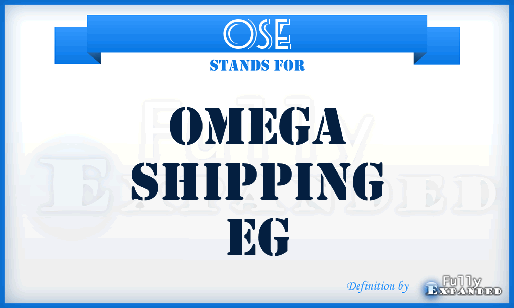 OSE - Omega Shipping Eg