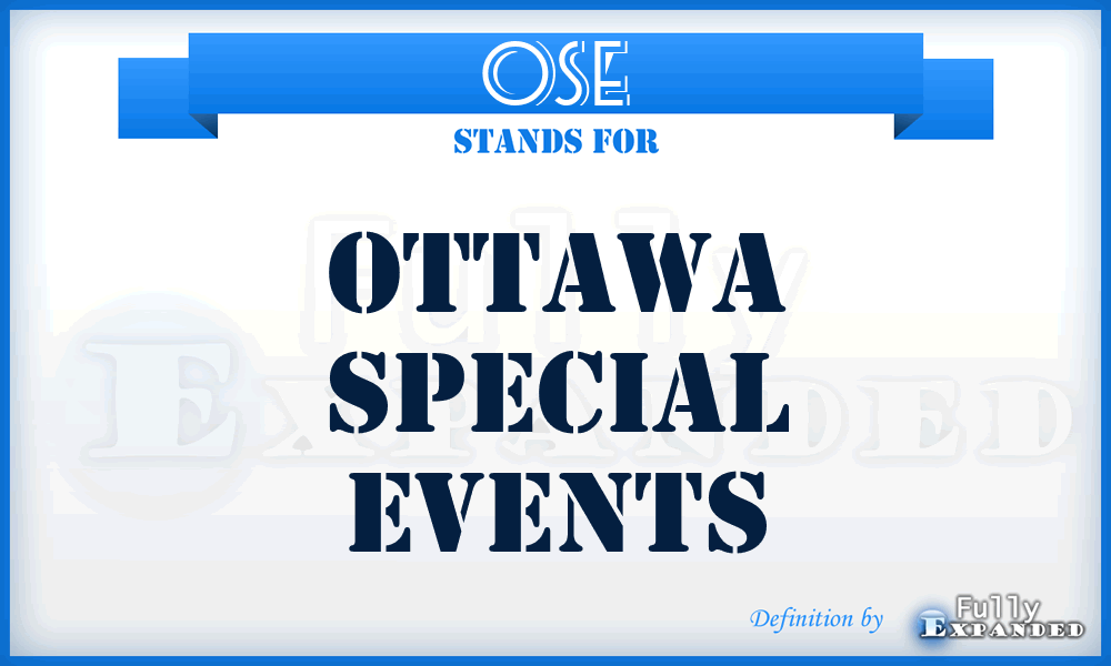 OSE - Ottawa Special Events