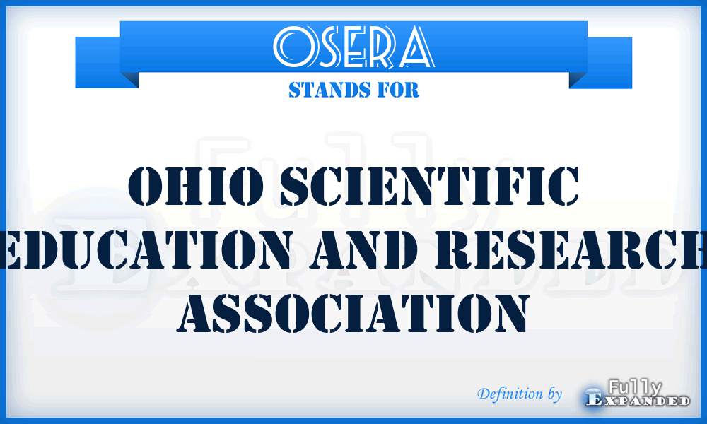 OSERA - Ohio Scientific Education and Research Association