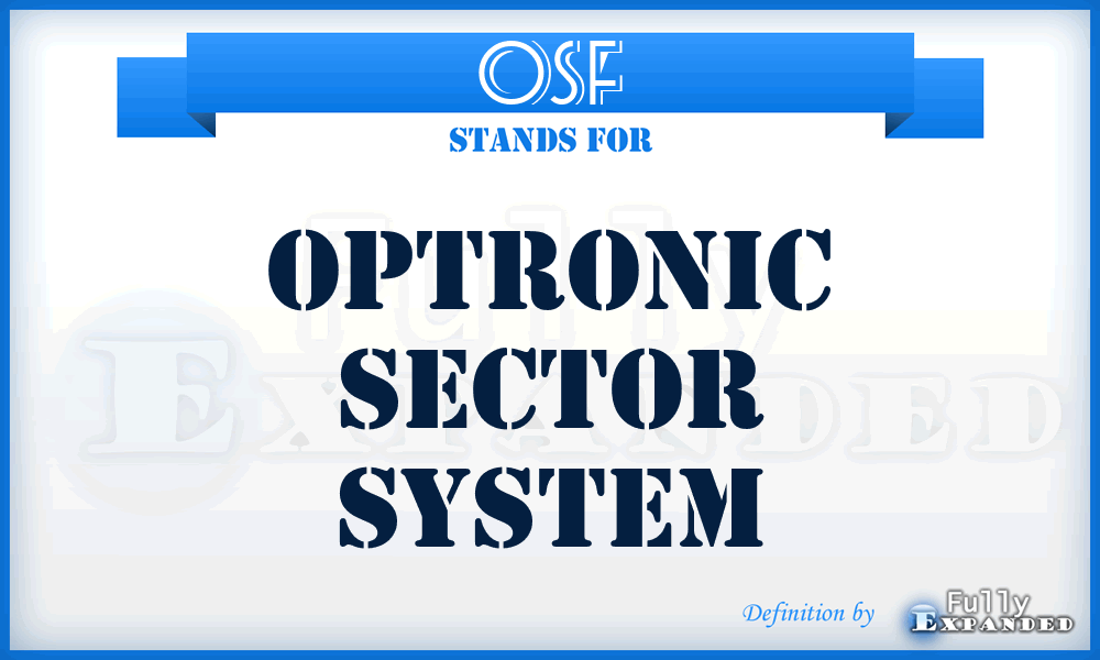OSF - Optronic Sector System