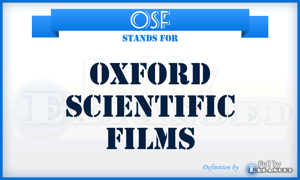 OSF - Oxford Scientific Films