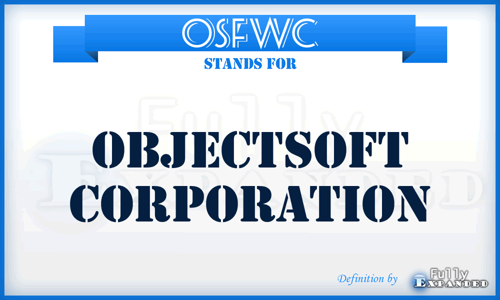 OSFWC - ObjectSoft Corporation