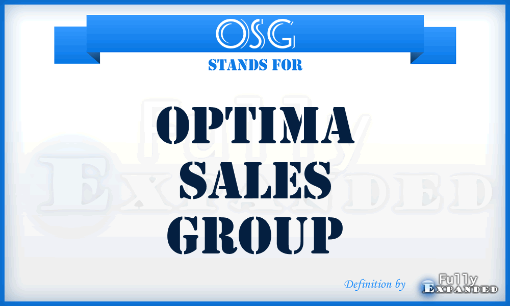 OSG - Optima Sales Group