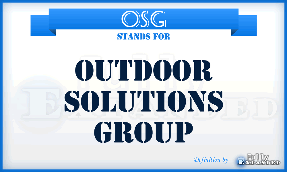OSG - Outdoor Solutions Group