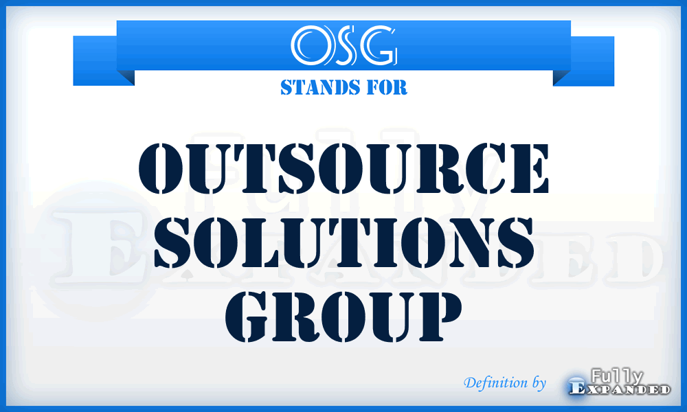 OSG - Outsource Solutions Group