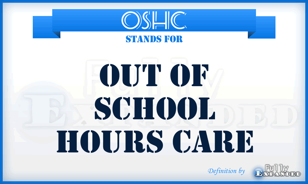 OSHC - Out of School Hours Care