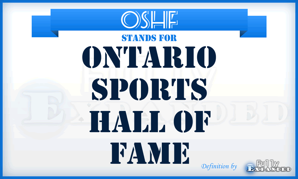 OSHF - Ontario Sports Hall of Fame