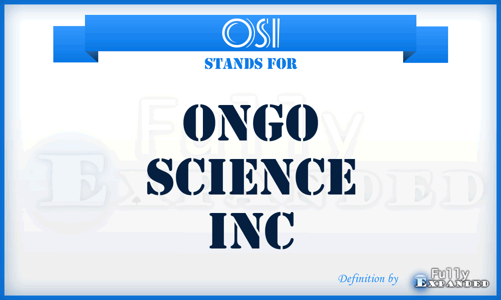 OSI - Ongo Science Inc