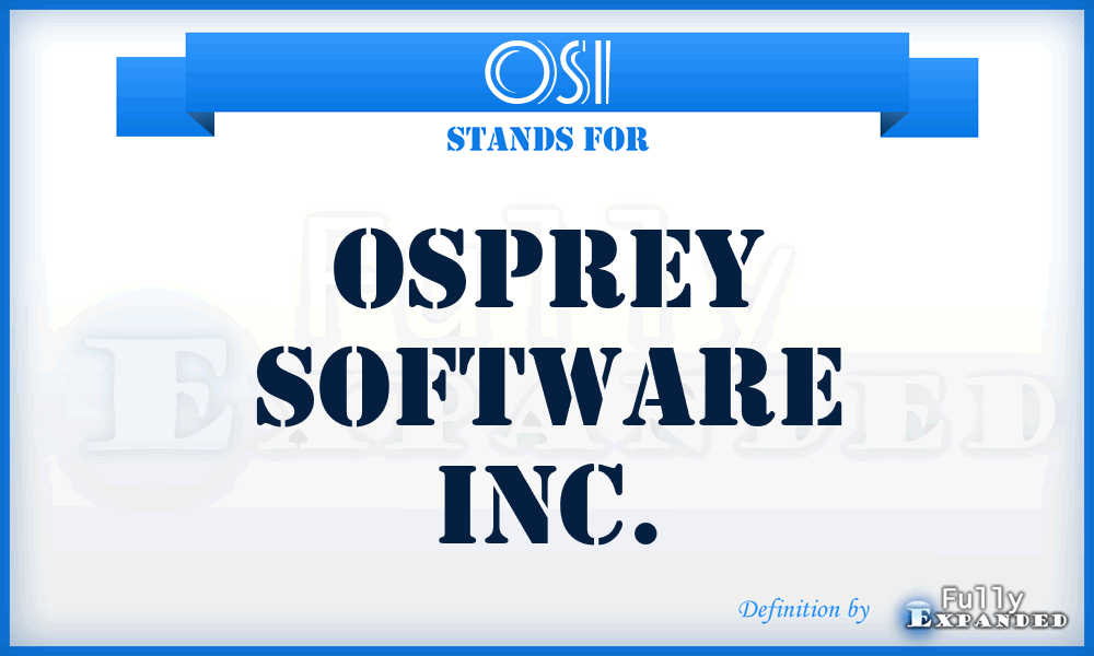 OSI - Osprey Software Inc.