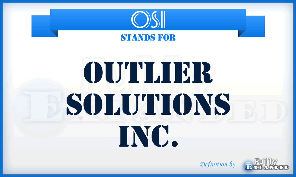 OSI - Outlier Solutions Inc.
