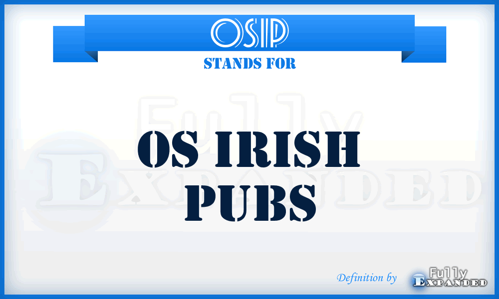 OSIP - OS Irish Pubs