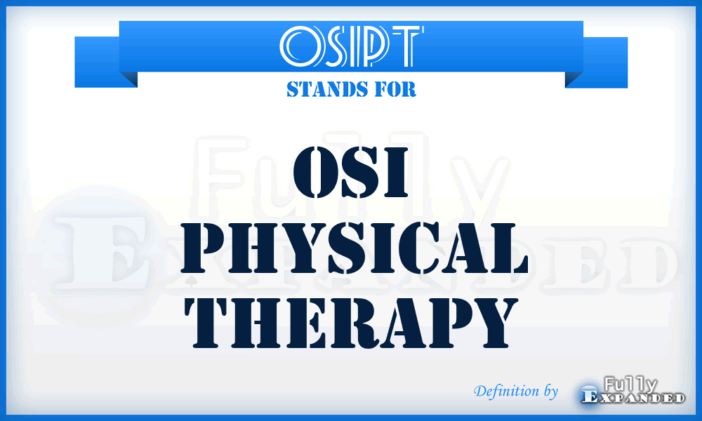 OSIPT - OSI Physical Therapy