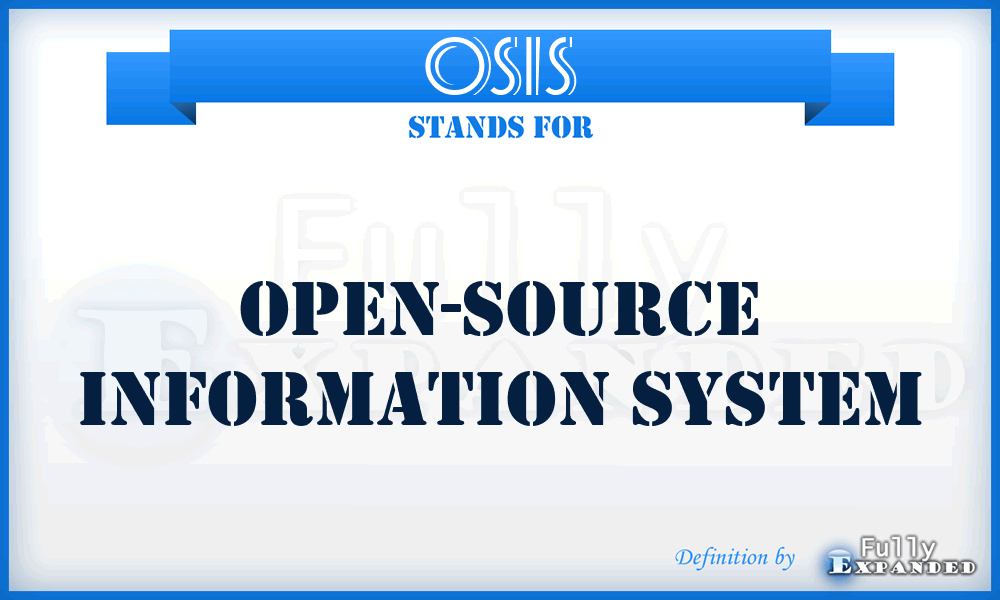 OSIS - open-source information system