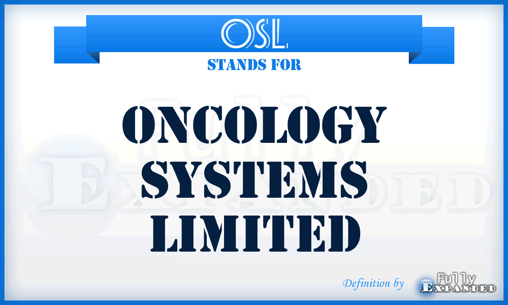 OSL - Oncology Systems Limited