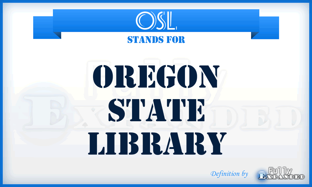 OSL - Oregon State Library