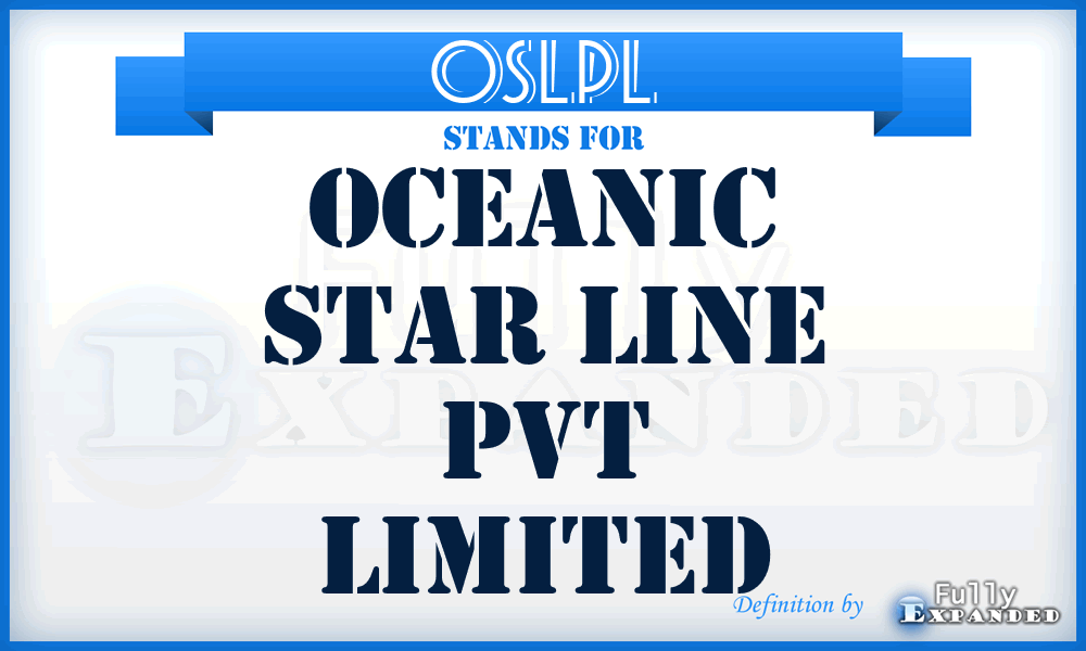 OSLPL - Oceanic Star Line Pvt Limited